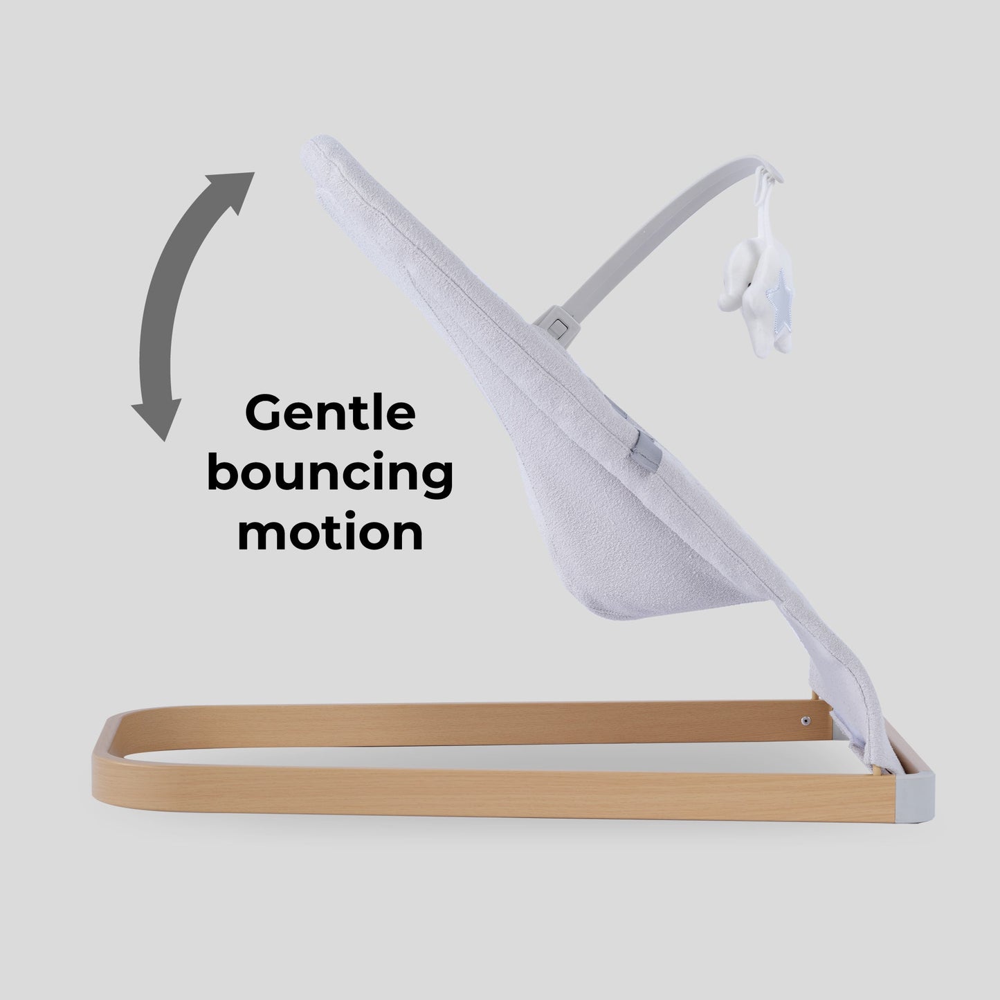 My Babiie Baby Bouncer with Toy Bar - Grey