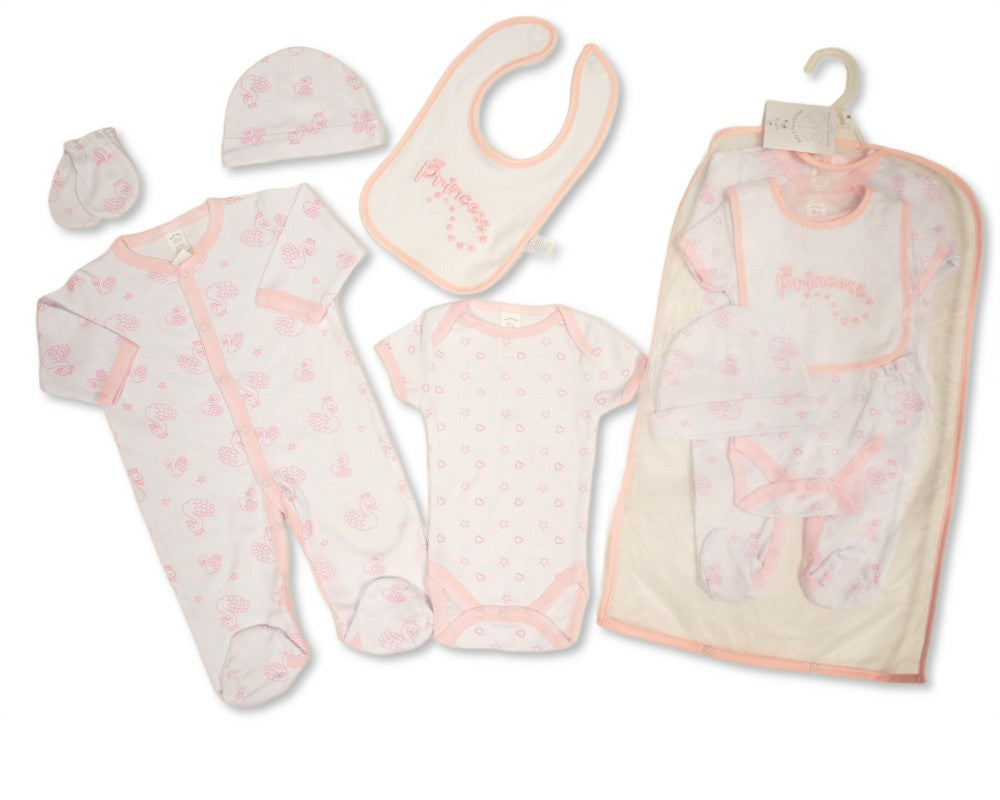 My Little Chick Baby Girls 5 Pieces Layette Gift Set - Princess