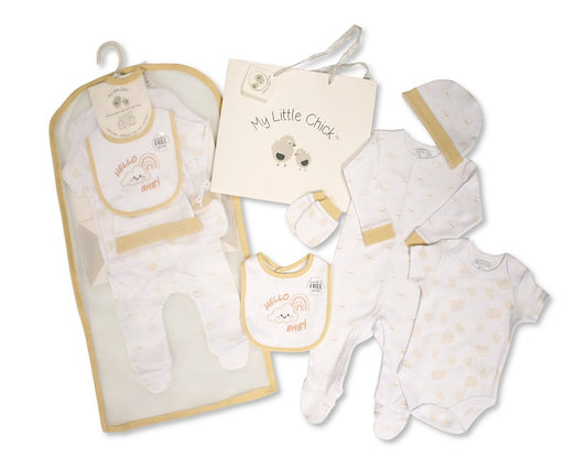 My Little Chick Baby 5 pcs Gift Set with Paper Gift Bag - Hello Baby Neutral