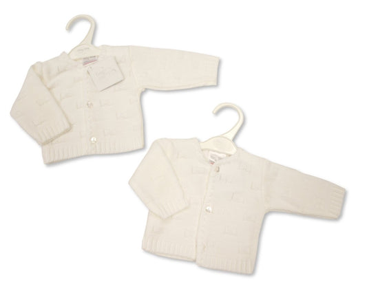 Tiny Chick Premature Unisex Knitted Cardigan - Cream