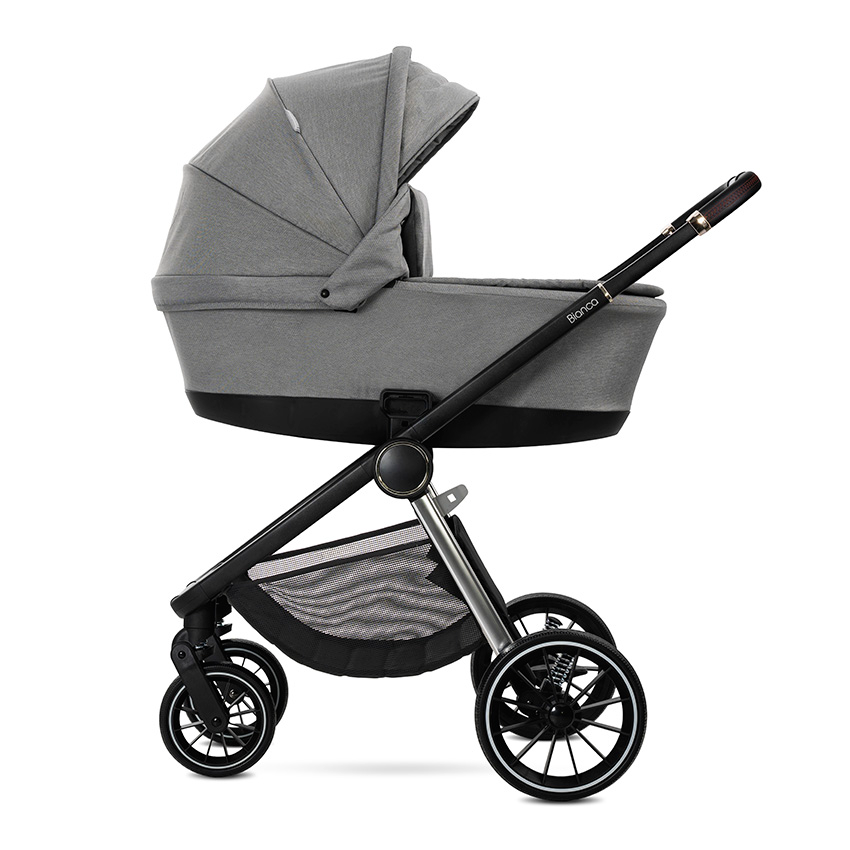 Lorelli Bianca 3in1 Travel System - Grey Includes Aria Luxe Car Seat and Rain Cover