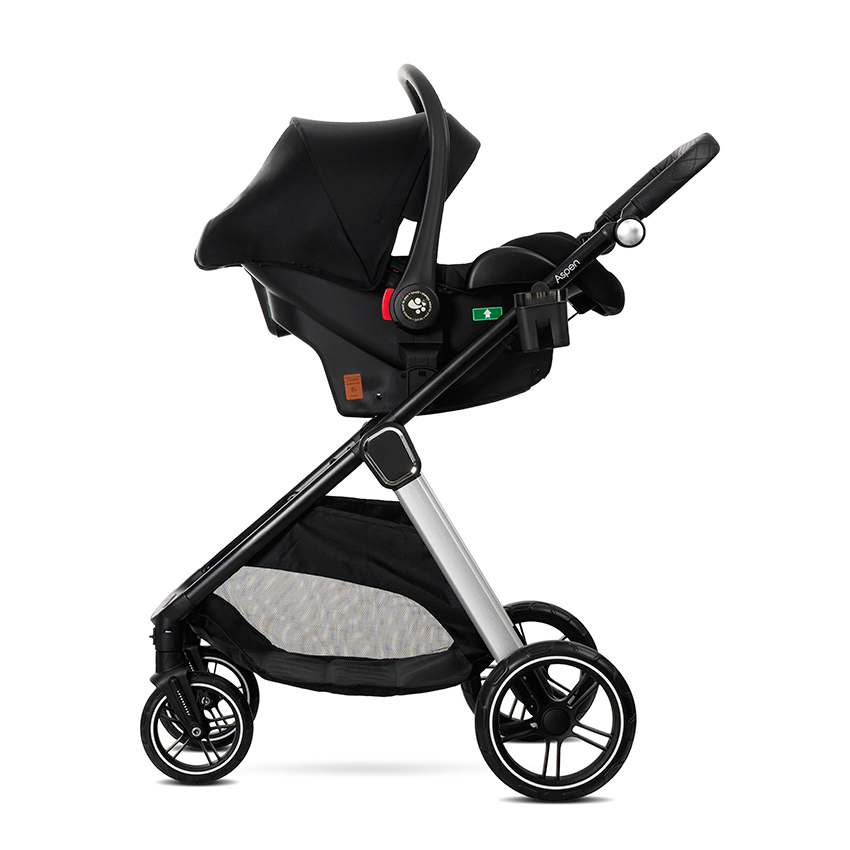 Lorelli Aspen 3in1 Travel System Inc Aspen I Size Car Seat – Black