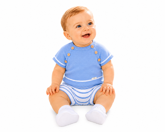 Pex Casper 2 Piece Set Dusky Blue/White
