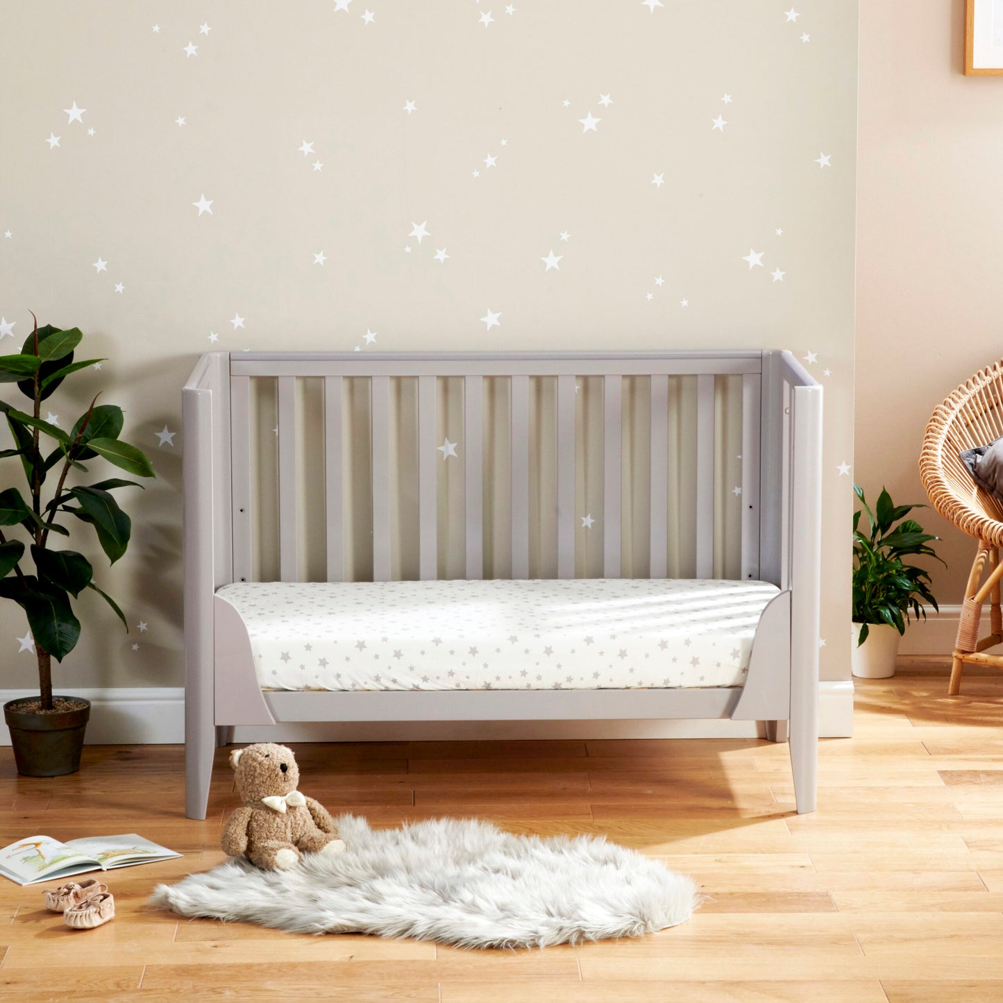 Babymore Iris Mini Cot Bed – Grey