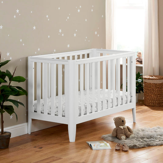 Babymore Iris Mini Cot Bed – White