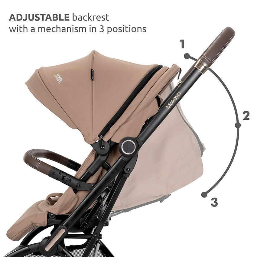 Lorelli Makaya Forward/Rearward 360 Rotation Stroller – Beige