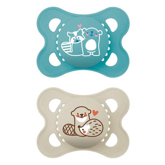MAM Original Soother Blue Design 0-6m 2Pk 2