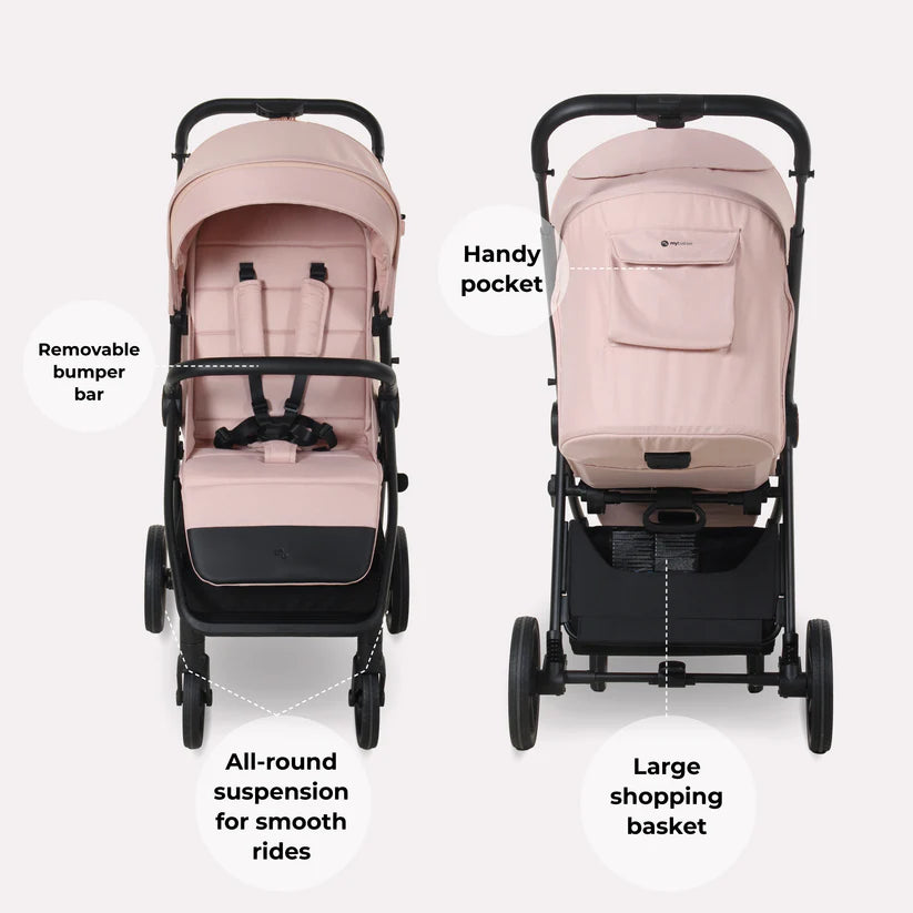 My Babiie MB170 Plus Pushchair - Pastel Pink