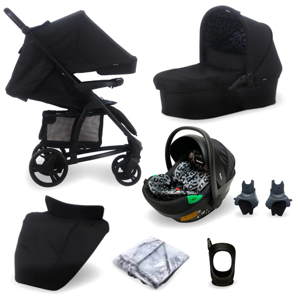 My Babiie MB200i 3-in-1 Travel System with i-Size Car Seat - Dani Dyer Black Leopard