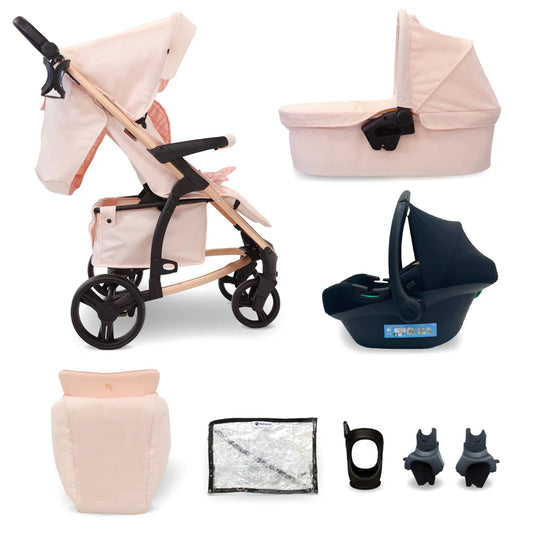 My Babiie MB200i 3-in-1 Travel System with i-Size Car Seat - Pink Plaid