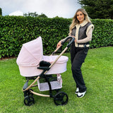 My Babiie MB200i 3-in-1 Travel System with i-Size Car Seat - Dani Dyer Pink Plaid