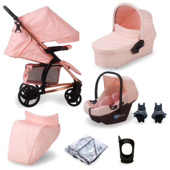 My Babiie MB200i 3-in-1 Travel System with i-Size Car Seat - Dani Dyer Pink Plaid