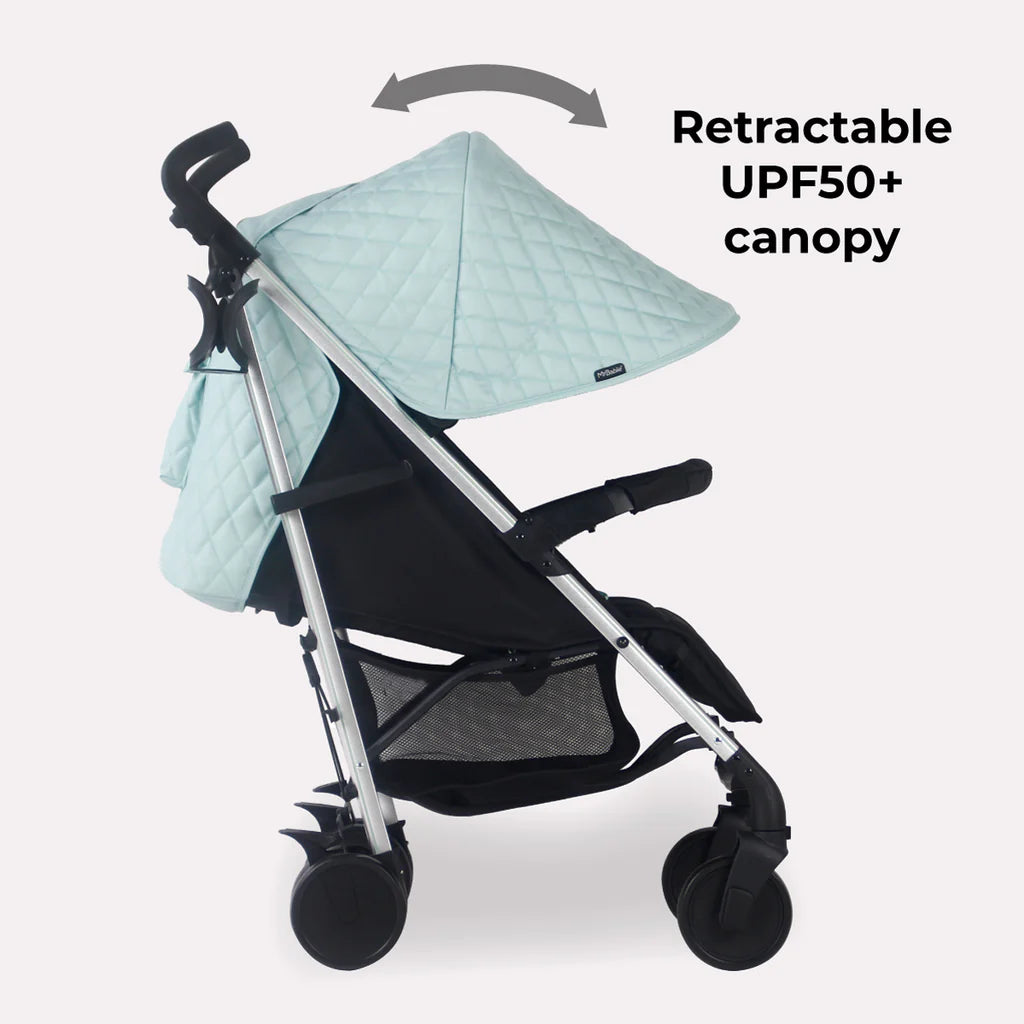 My Babiie MB51 Plus Stroller - Quilted Aqua