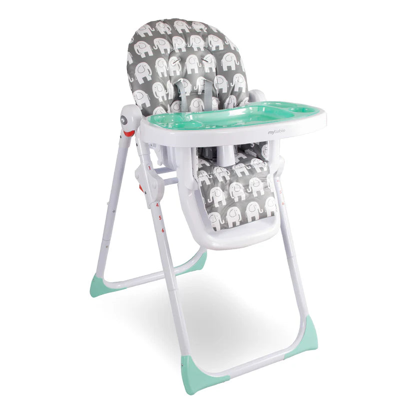 My Babiie MBHC8 Premium Highchair - Elephants