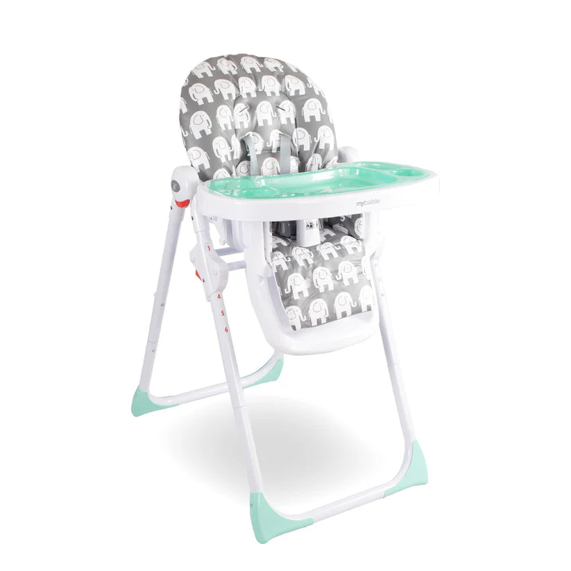 My Babiie MBHC8 Premium Highchair - Elephants