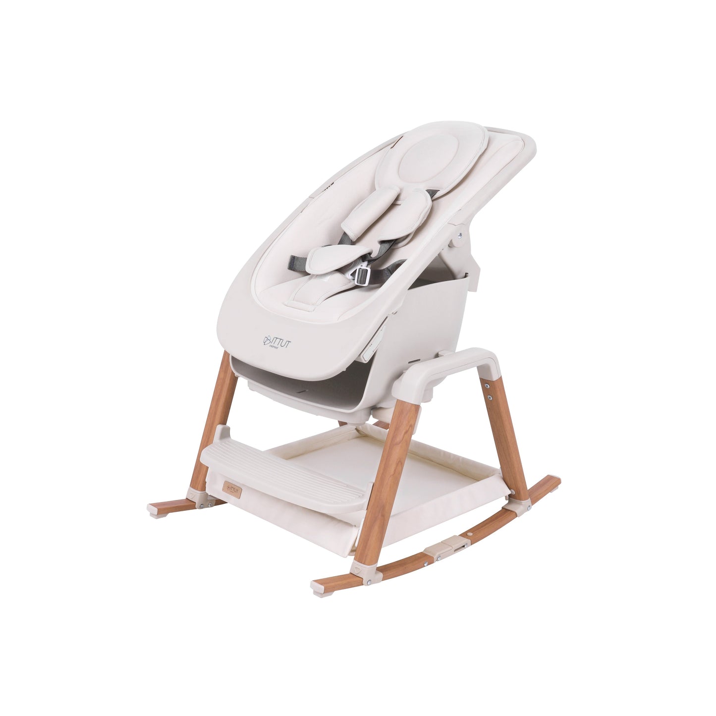 Tutti Bambini Nova Birth to 12 Years Complete Highchair Package - Scandinavian Walnut & Ecru
