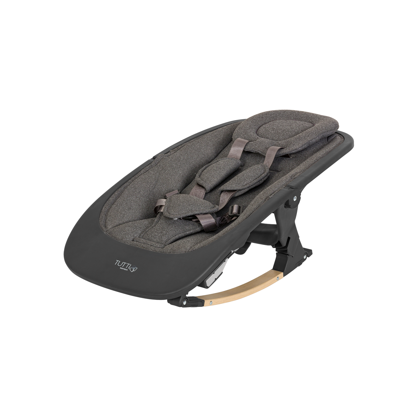 Tutti Bambini Nova Evolutionary Newborn Rocker - Grey/Oak