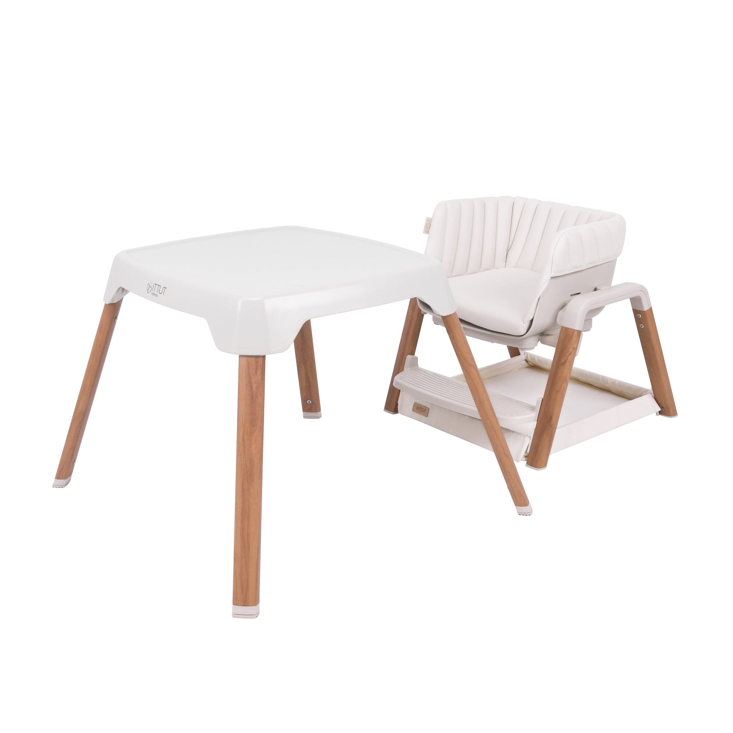 Tutti Bambini Nova Birth to 12 Years Complete Highchair Package - Scandinavian Walnut & Ecru