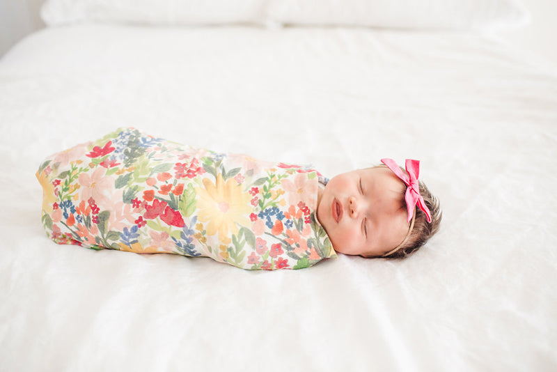 Copper Pearl Knitted Swaddle Blanket Lark