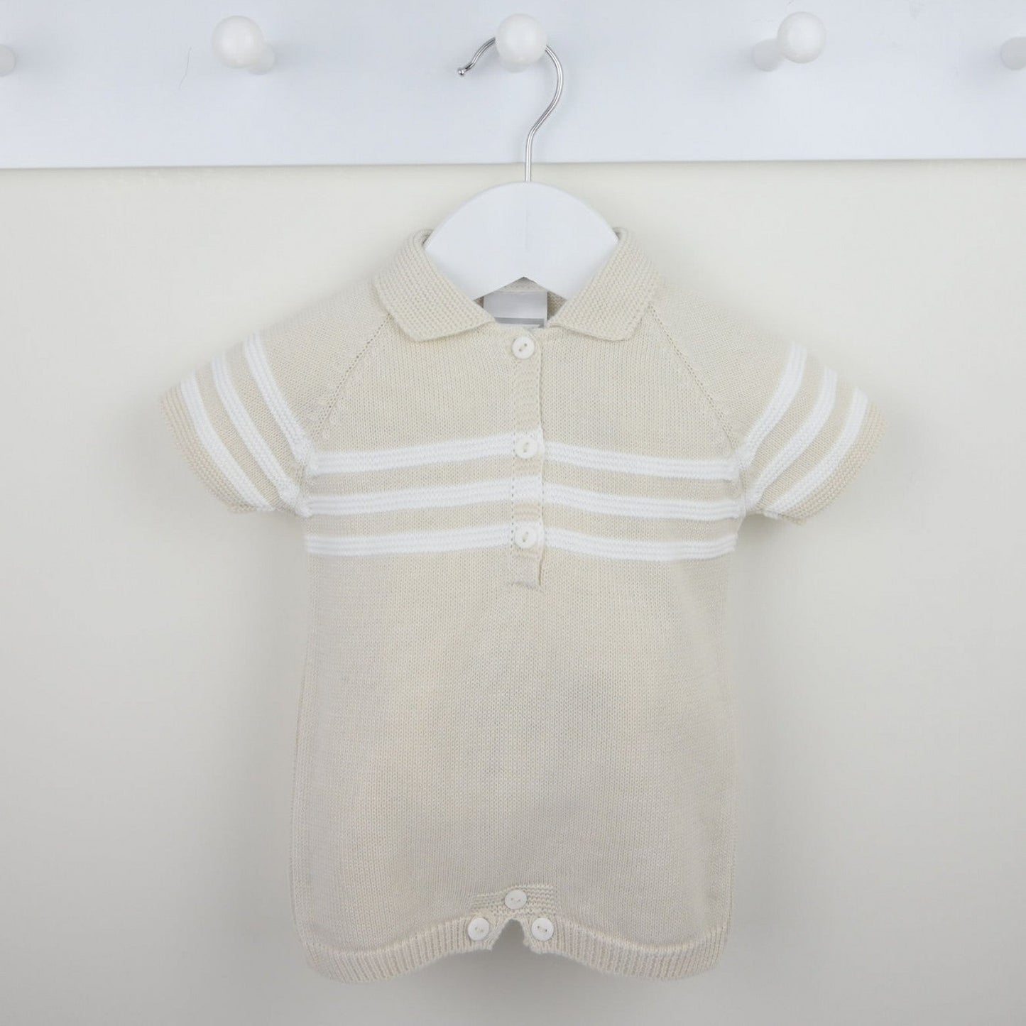 Pex Mateo Natural Stripe Romper