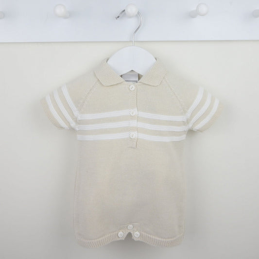 Pex Mateo Natural Stripe Romper