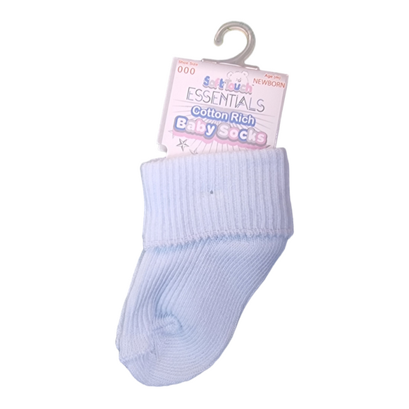 Soft Touch Newborn Socks Blue