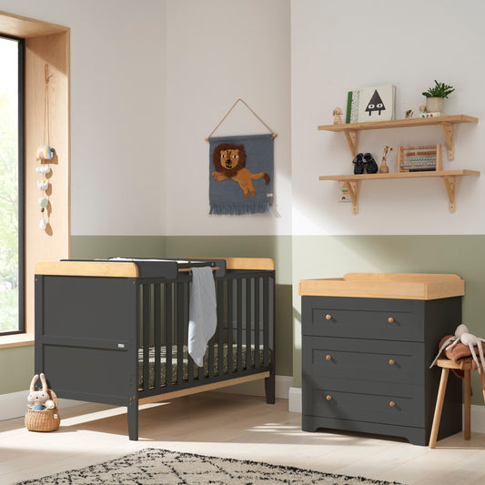 Tutti Bambini Rio 2 Piece Room Set Slate Grey & Oak