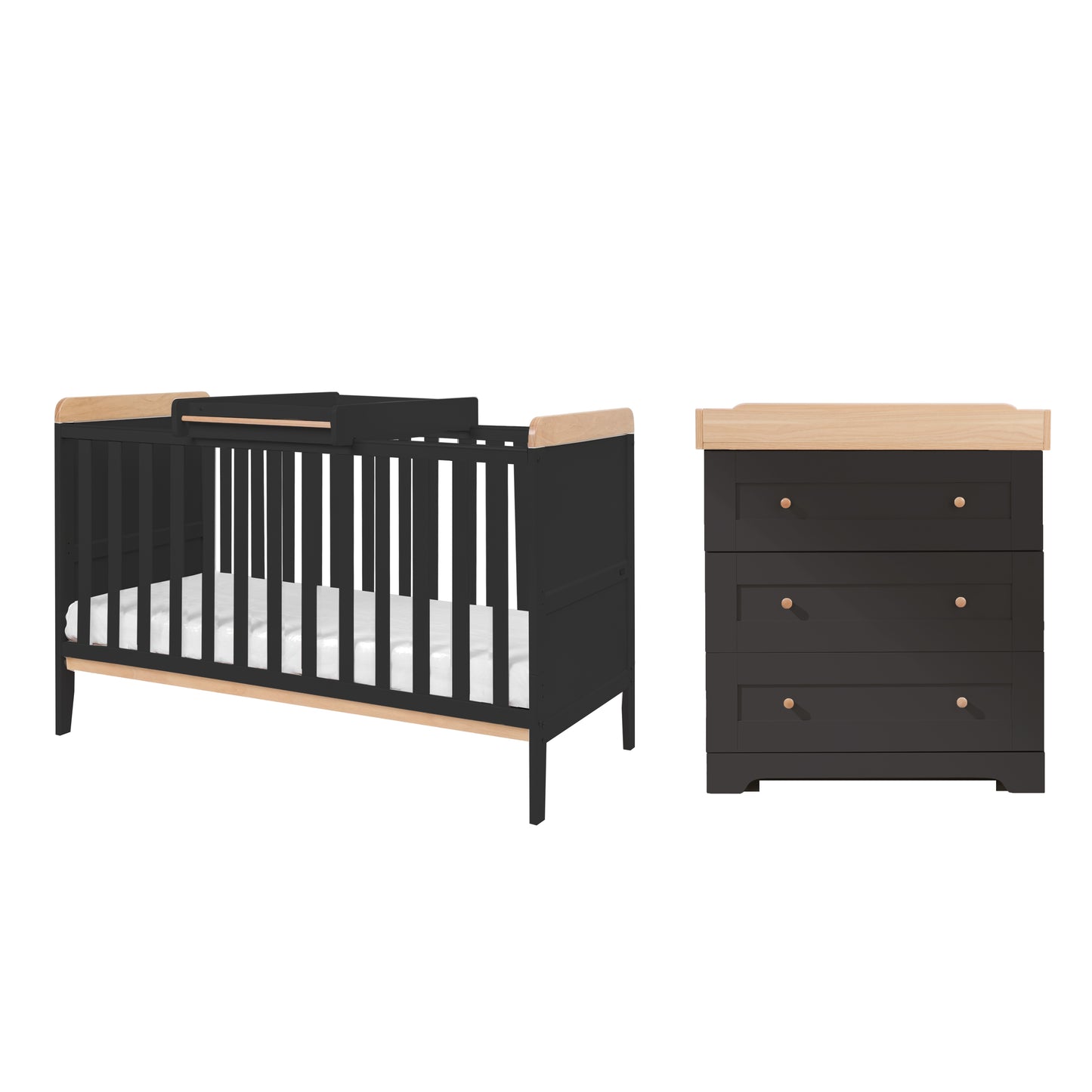 Tutti Bambini Rio 2 Piece Room Set Slate Grey & Oak