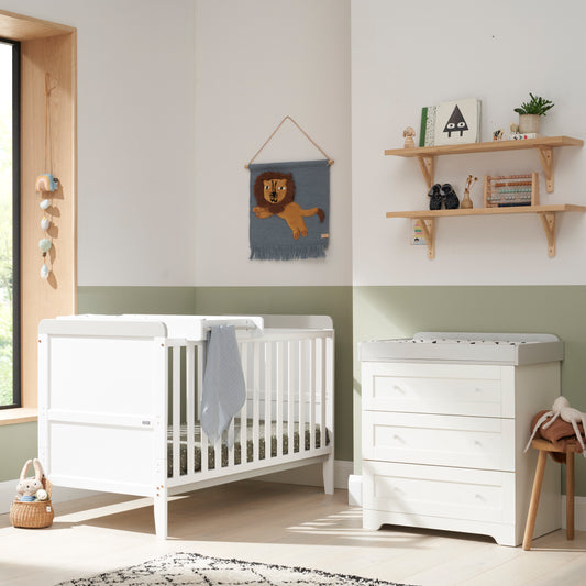 Tutti Bambini Rio 2 Piece Room Set White & Dove Grey