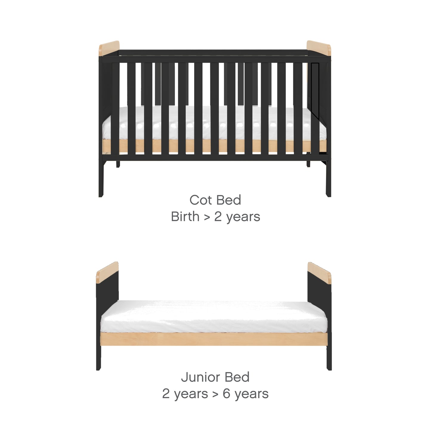 Tutti Bambini Rio 2 Piece Room Set Slate Grey & Oak
