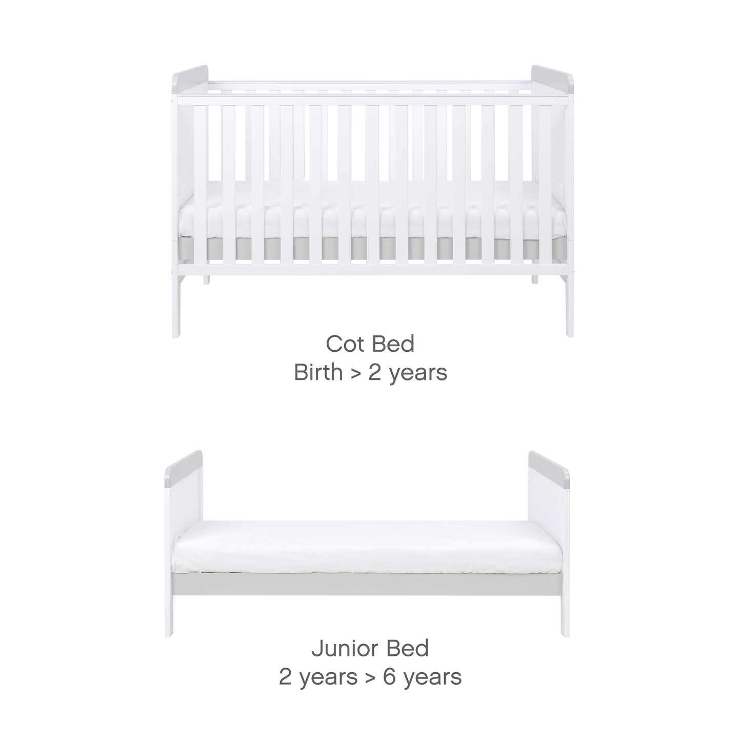 Tutti Bambini Rio 3 Piece Room Set White & Dove Grey