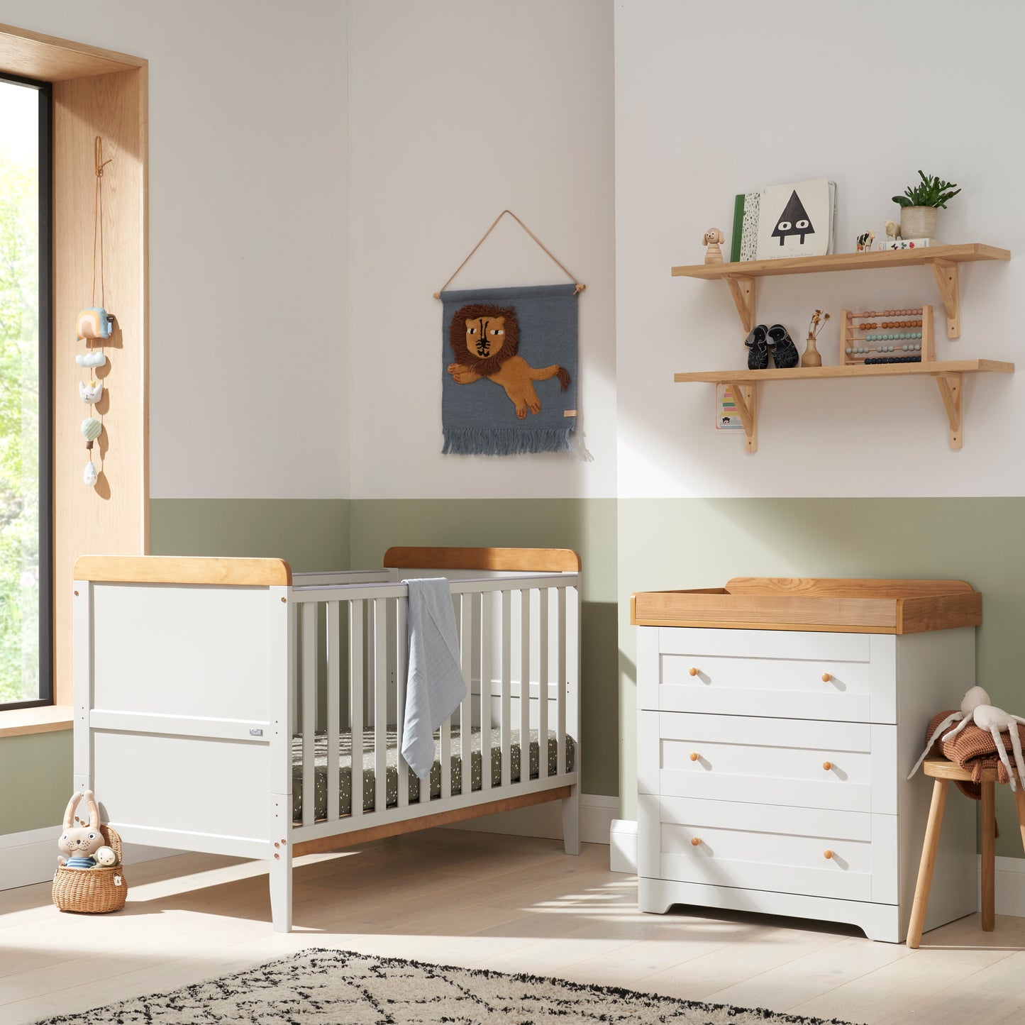 Tutti Bambini Rio 2 Piece Room Set Dove Grey & Oak