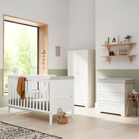 Tutti Bambini Rio 3 Piece Room Set White & Dove Grey