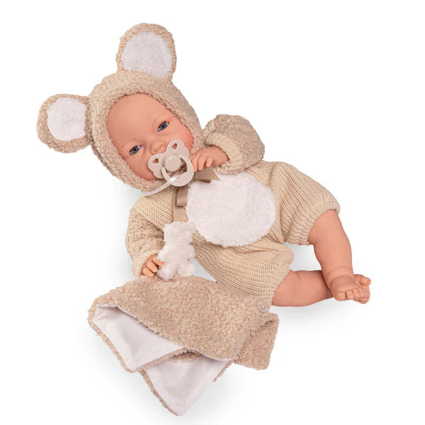 Roma Teddy Doll - Cries with Dummy 37cm
