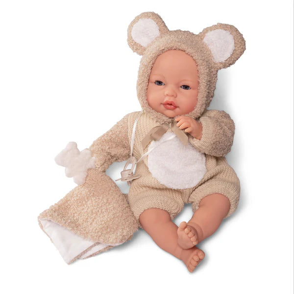 Roma Teddy Doll - Cries with Dummy 37cm
