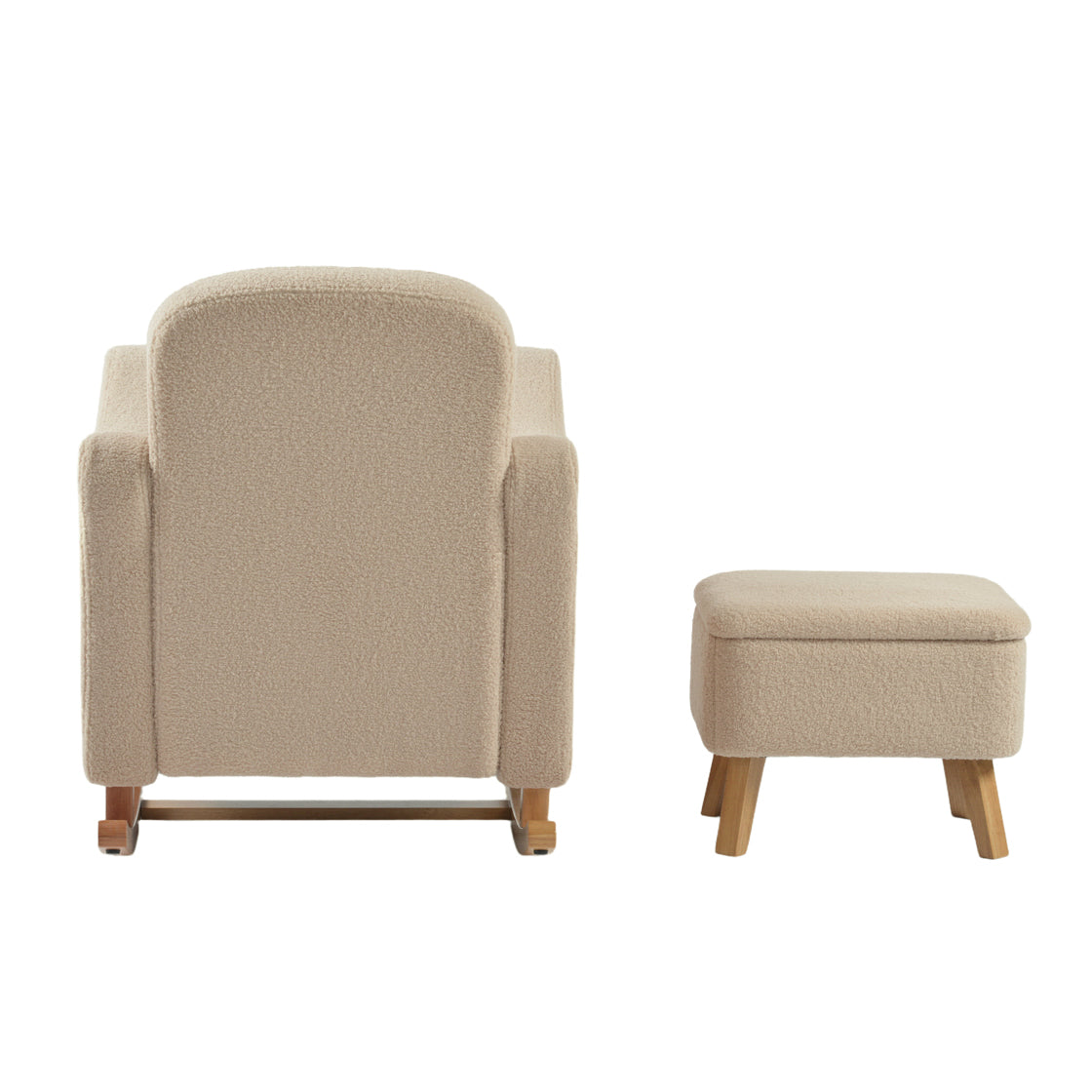 Bebe & Beyond Soother Nursing Chair + Stool – Boucle Collection Oat