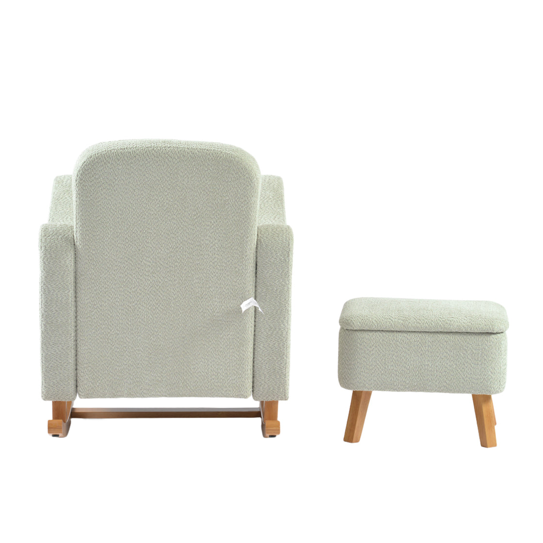 Bebe & Beyond Soother Nursing Chair + Stool – Boucle Collection Sage