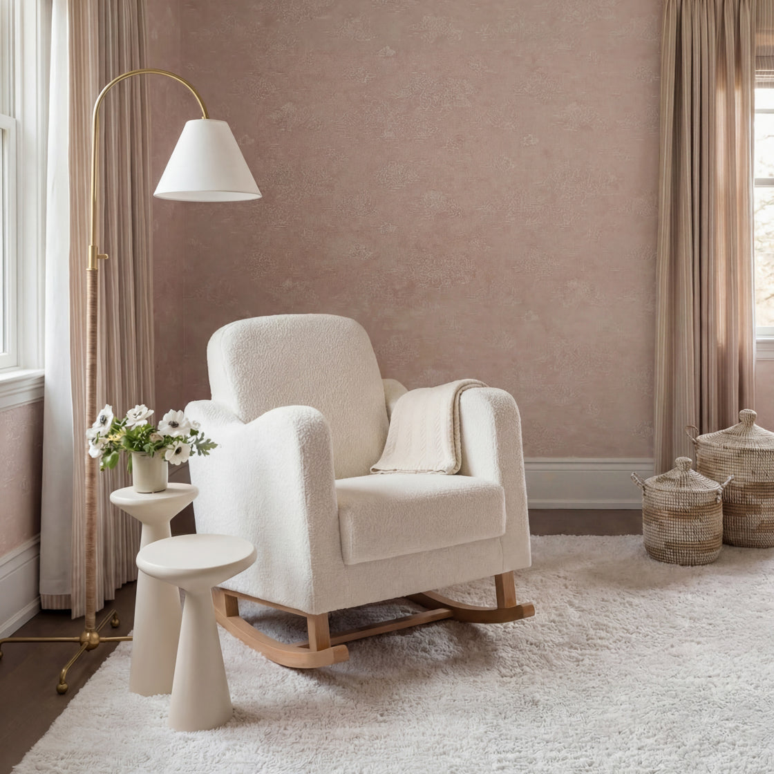 Bebe & Beyond Soother Nursing Chair – Boucle Collection Off White