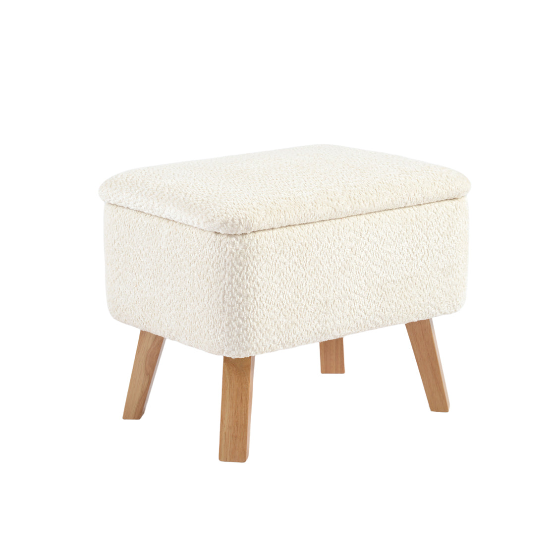 Bebe & Beyond Soother Nursing Chair + Stool – Boucle Collection Off White