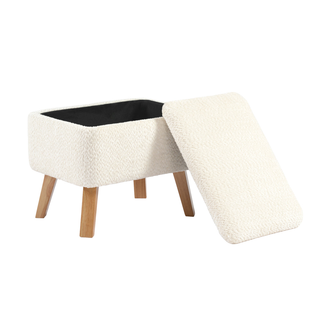 Bebe & Beyond Soother Nursing Chair + Stool – Boucle Collection Off White