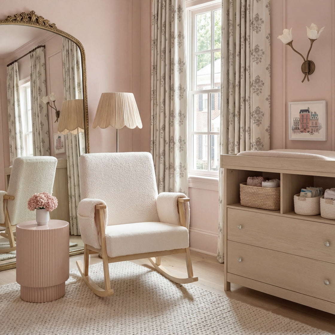Bebe & Beyond Storyteller Nursing Chair – Off White Teddy Boucle