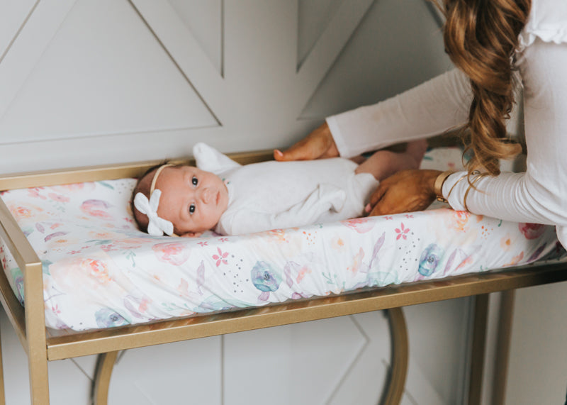 Copper Pearl Nappy Changing Pad COVER Bloom
