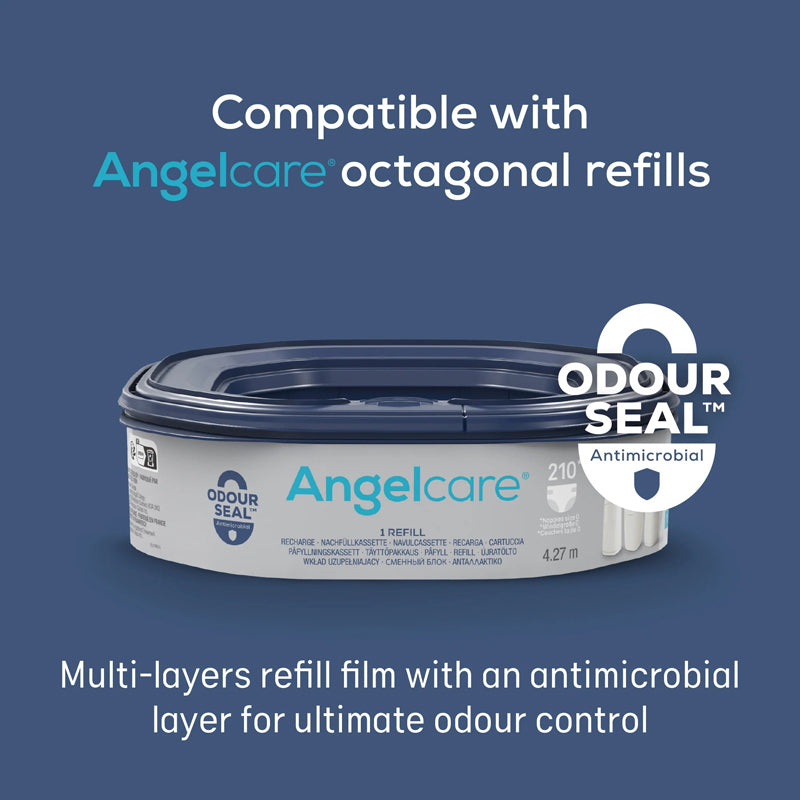 Angelcare Classic XL Nappy Bin Starter With 4 Pk Refills
