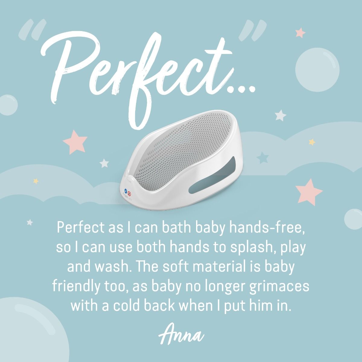 Angelcare Soft-Touch Bath Support Grey