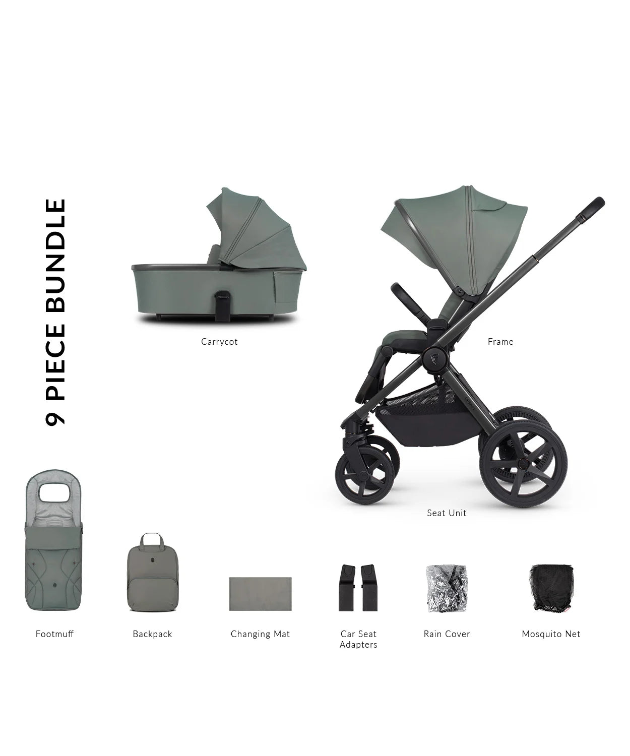 Venicci Tinum Upline 2  Aloe Pram