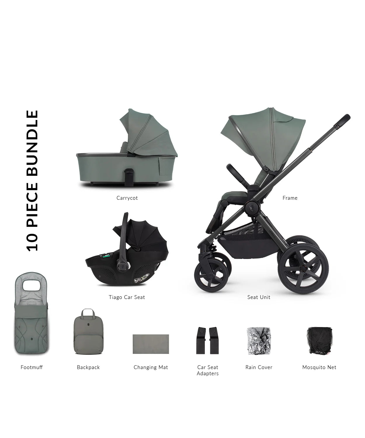 Venicci Tinum Upline 2  Aloe Pram