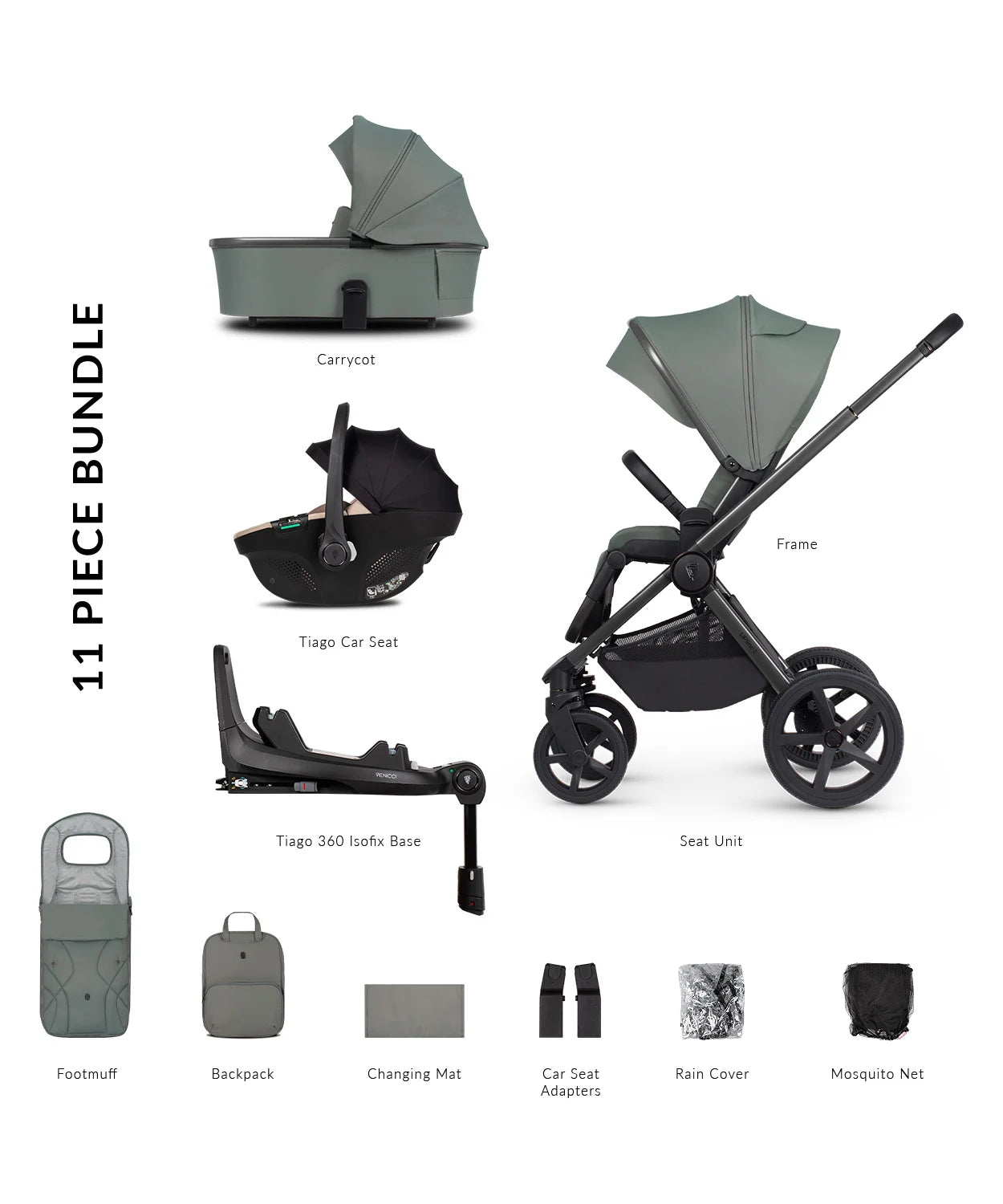 Venicci Tinum Upline 2  Aloe Pram