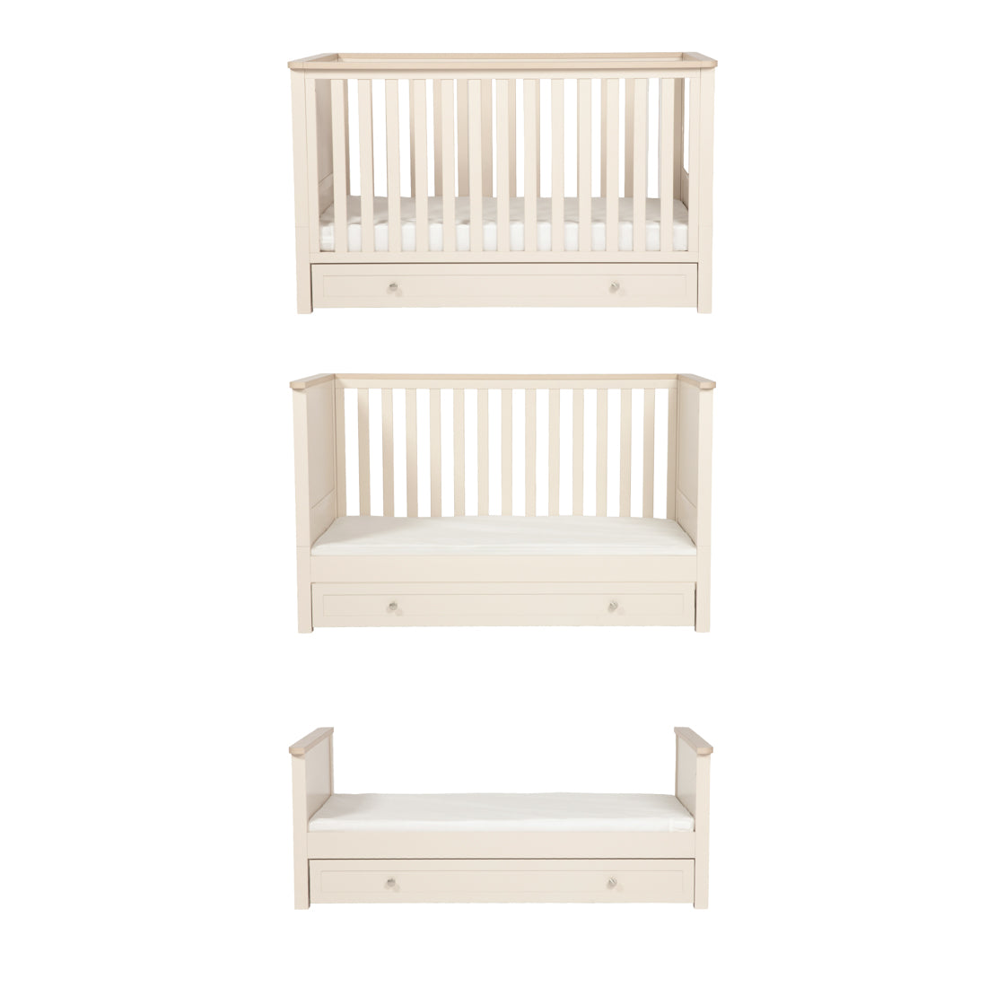 Bebe & Beyond Wanderer Cot Bed Cashmere and Oak