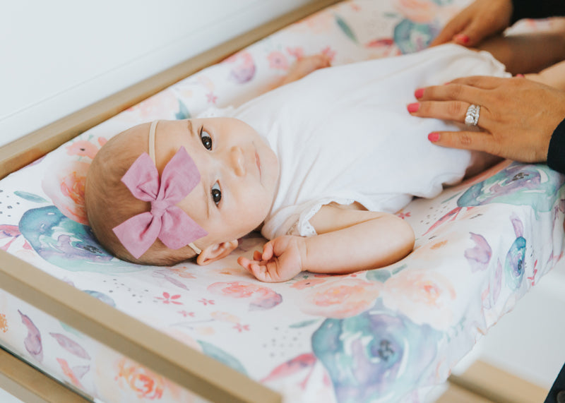 Copper Pearl Nappy Changing Pad COVER Bloom
