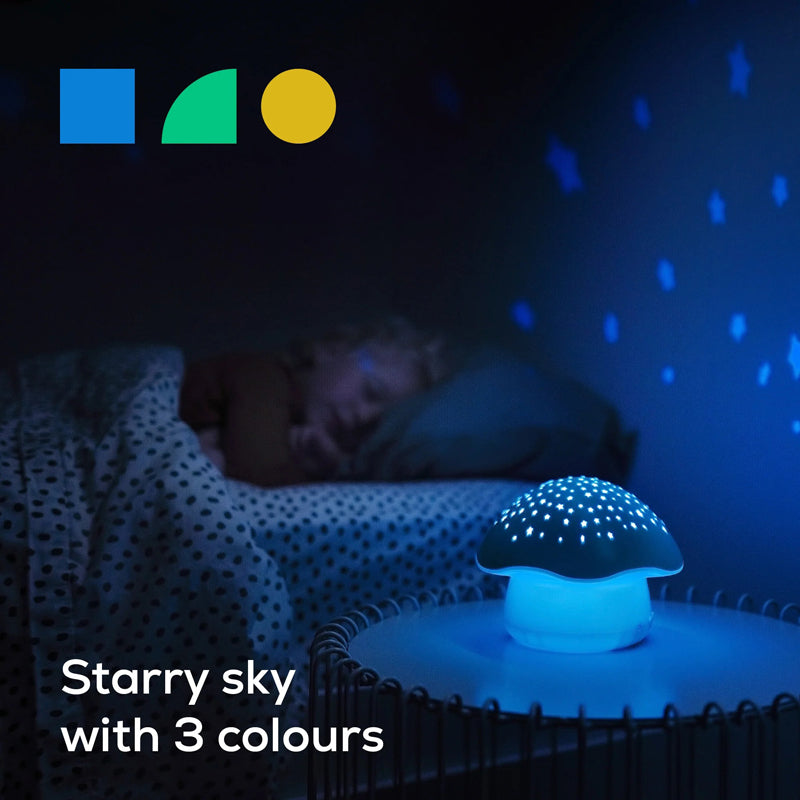 Pabobo by Angelcare Mushroom Musical Stars Projector  - Blue